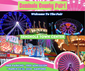Don't miss the Seminole County Fair March 22nd-March 31st!